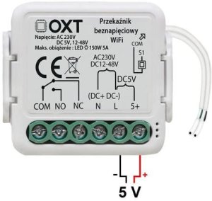 OXT Moduł mini przekaźnik beznapięciowy AC 230V DC 5V 12-48V WiFi TUYA 4