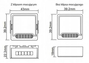 OXT Moduł mini przekaźnik beznapięciowy AC 230V DC 5V 12-48V WiFi TUYA 5