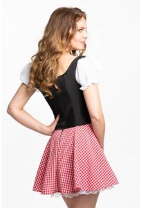 Usorteret Dirndl Eva czerwony i czarny 2