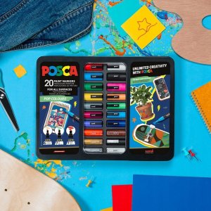 POSCA GIFT METAL TIN, 20 ass. Pop Colours (6xpc1mc - 7xpc3m - 7xpc5m) 3