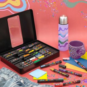 POSCA Gift Metal Tin, 20ass. Groovy Colours (6xpc1mc - 7xpc3m - 7xpc5m) 5