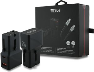 Ładowarka sieciowa TUMI Travel Adapter   25W USB-C / USB-A + Kabel USB-C/USB-C czarny 1