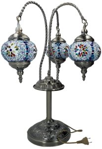 Lampa stołowa - trzy klosze, wielokolorowy 1