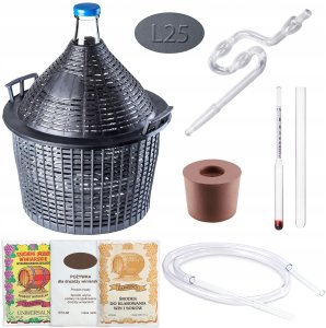 Balon 25L z wąs otwo+korek 3+rur plas+ściąg+winiom 1