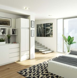 SZAFA Z NADSTAWKĄ S60 2D 2SZ CLP PK BIAŁY 4