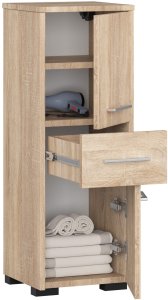 SZAFKA ŁAZIENKA FIN SŁUPEK 30 2D 1SZ 85cm PK DĄB SONOMA 2