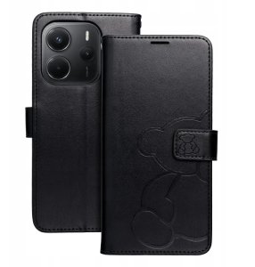 Kabura MEZZO Book do XIAOMI Redmi Note 14 4G (GLOBAL - 164,84mm x 78,15mm x 8,16mm) teddy bear czarny 1
