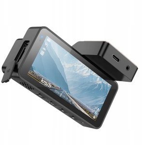 HOCO kamera samochodowa z wyświetlaczem 3,69" 2K GPS DV11 srebro szara 2