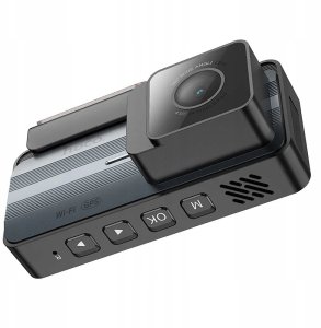 HOCO kamera samochodowa z wyświetlaczem 3,69" 2K GPS DV11 srebro szara 3