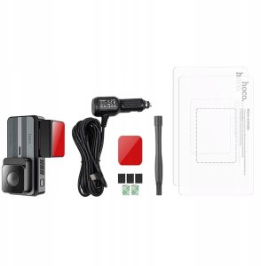 HOCO kamera samochodowa z wyświetlaczem 3,69" 2K GPS DV11 srebro szara 8