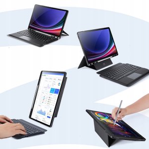 DUX DUCIS etui DK składane z klawiaturą bezprzewodową do SAMSUNG Tab S10 Plus/S9 Plus/S9 FE Plus czarne 4