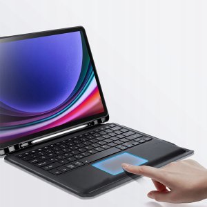 DUX DUCIS etui DK składane z klawiaturą bezprzewodową do SAMSUNG Tab S10 Plus/S9 Plus/S9 FE Plus czarne 6