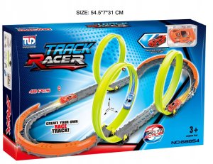 Tor wyścigowy pętla dla samochodzików autka zestaw napęd 48w1 372cm 4