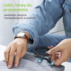 Kabel sieciowy patchcord Cat6a UTP kątowy obrotowy 0,5m slim czarny 13
