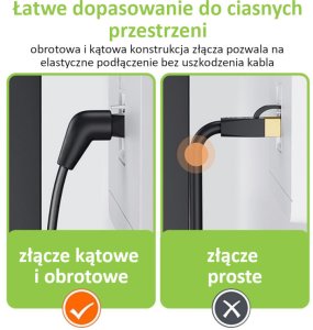 Kabel sieciowy patchcord Cat6a UTP kątowy obrotowy 0,5m slim czarny 9