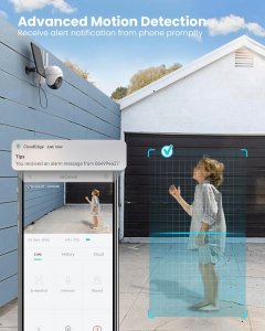 ieGeek ZS-GX1S Zewnętrzna kamera monitoringowa 2K akumulator zewnętrzny 7