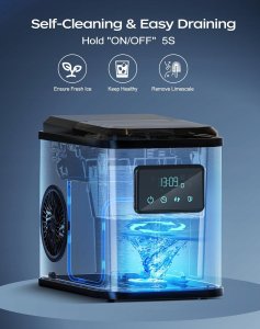 KeeGone Kostkarka do lodu ze stali nierdzewnej LED 2 l YT-E-009BA 7