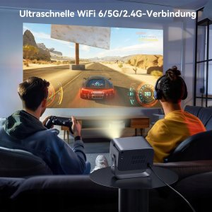 Polocsh M13 Projektor 360 4K FullHD WiFi6 Bluetooth kino domowe 25000l 3