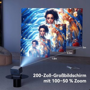 Polocsh M13 Projektor 360 4K FullHD WiFi6 Bluetooth kino domowe 25000l 5