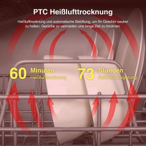 Mini zmywarka do naczyń 5l przenośna wolnostojąca 6 programów 8