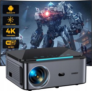 XIWBSY T07 Projektor Android TV 20000 kino domowe 4K 5G WiFi Bluetooth 1