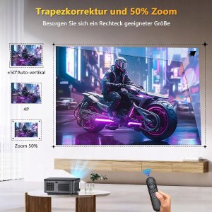 XIWBSY T07 Projektor Android TV 20000 kino domowe 4K 5G WiFi Bluetooth 4