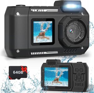 Kamera podwodna MOREXIMI 33FT Wodoodporna 4K 65 MP 64 GB aparat cyfrowy 1