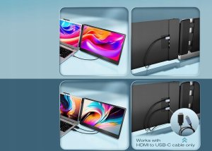 Teamgee S1 Przenośny monitor do laptopa 14"ekran do 13''-17" do komputera 2