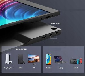 Yodoit 14'' Przenośny monitor do komputera laptopa Mac Xboxa PS ekran FHD 3