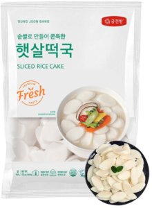 Koreańskie tteokbokki slice kluski ryżowe plastry topokki rice cake do sosu gochujang 500g 1