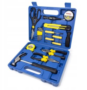 Zestaw narzędziowy 18 el. Kombinerki młotek imbusy 2