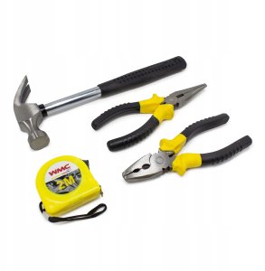 Zestaw narzędziowy 18 el. Kombinerki młotek imbusy 6