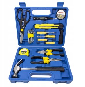 Zestaw narzędziowy 18 el. Kombinerki młotek imbusy 8
