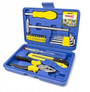 Zestaw narzędziowy 21 el. Kombinerki młotek bity 2