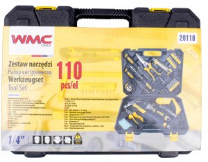 WMC ZESTAW NARZĘDZIOWY 110EL KLUCZE WKRĘTAKI BITY 12