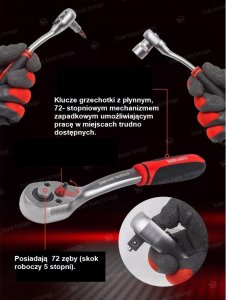 Zestaw narzędzi 1/2" i 1/4" 78el. (6-kątnych) (4-32mm) 7