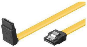 MicroConnect Kabel SATA III, wtyk kątowy, 30cm, żółty (SAT15003A1C6L) 1