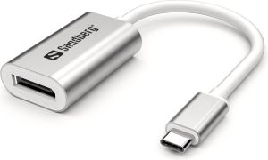 Adapter USB Sandberg USB-C - DisplayPort Srebrny  (136-19) 1