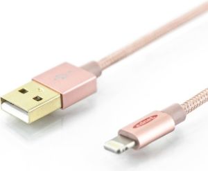 Kabel USB Ednet Lightning 1m, złoto różowy (31063) 1