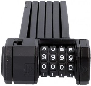 fischer die fahrradmarke FISCHER bicycle PROTEC FN85, combination lock (Kolor: CZARNY, 85 cm, pczerwonyection level 8) 1