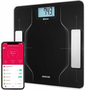 Cyfrowa Waga Łazienkowa Sencor SBS 8002BK Czarny noir 180 kg 1
