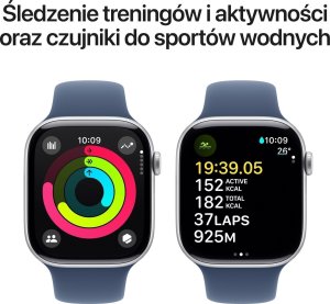 Smartwatch Apple Watch 10 GPS + Cellular 46mm Silver Alu M/L Niebieski  (mwy13qc/a) 4