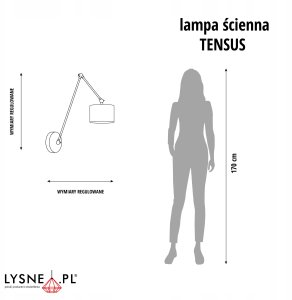 Nowoczesny kinkiet ścienny na regulowanym ramieniu TESNUS DUAL lampa ścienna LED na wysięgniku ruchomym góra-dół 2