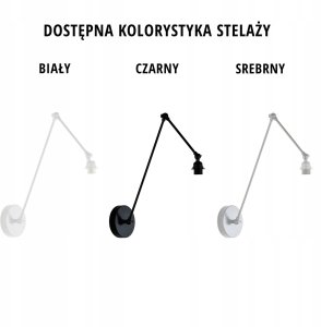 Nowoczesny kinkiet ścienny na regulowanym ramieniu TESNUS DUAL lampa ścienna LED na wysięgniku ruchomym góra-dół 7