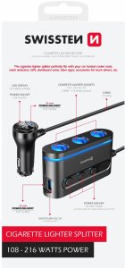 Swissten Car charger 2x USB-C PD / 1x USB-A QA 3.0 / 3x CL 3
