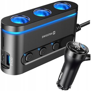 Swissten Car charger 2x USB-C PD / 1x USB-A QA 3.0 / 3x CL 5