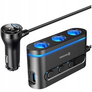 Swissten Car charger 2x USB-C PD / 1x USB-A QA 3.0 / 3x CL 7