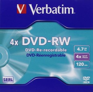 Verbatim Blank DVD-RW SERL 4.7GB 4x Extra protection / 5 Pack Slim 1