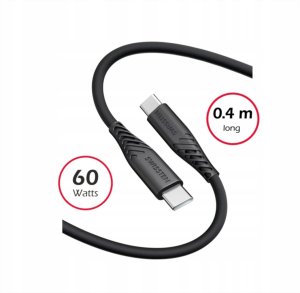 Kabel USB Swissten USB-C - USB-C 0.4 m Czarny (8595217487697) 4