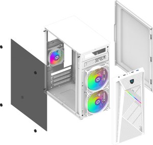 AQIRYS Obudowa do komputera BELLATRIX PRO white 17